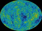 Eine Karte der kosmischen Hintergrundstrahlung Die Abbildung zeigt die Mikrowellen-Hintergrundstrahlung aufgezeichnet vom Satelliten WMAP. Sie wird fast völlig gleichmäßig aus allen Richtungen des Weltalls mit einer Temperatur von etwa minus 270 Grad Celsius gemessen.