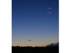 Saturn, Venus und Merkur am Morgen des 14.10.2009