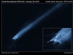 Ein rätselhaftes Objekt mit Schweif - Astronomen vermuten Zusammenstoß von zwei kleinen Himmelskörpern.

