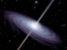 Diese künstlerische Darstellung zeigt ein supermassereiches Schwarzes Loch mit der es umgebenden Materiescheibe (Akkretionsscheibe). 