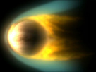 Venus und Sonnenwind treffen aufeinander