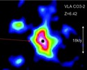 Gas in junger Galaxie als das Universum erst 870 Millionen Jahre alt war
