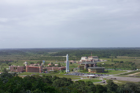 View of the Technical Center (CT) of the Guyana Space Centre (CSG), Europe's Spaceport. Located some 14 km East from the Ariane Launch Complexes.