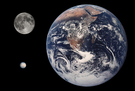 This to-scale composite photograph shows the planet Earth, the Earth's moon and the asteroid Ceres. The latter has been classified as a dwarf planet since 2006.
