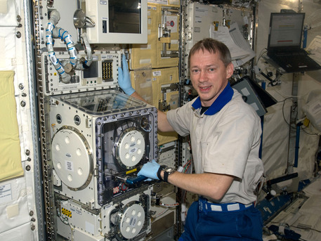 ESA Astronaut Frank De Winne auf der ISS