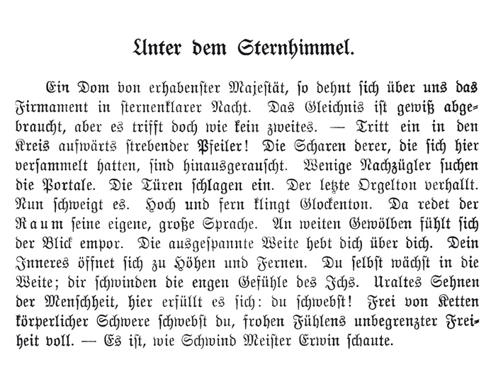 Das Vorwort im "Sternbüchlein 1910"