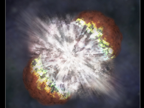 Nach Beobachtungen von Chandra Röntgen-Observatorium und bodengebundenen optischen Teleskopen ist die Supernova SN 2006gy die intelligenteste und energetische stellare Explosion jemals aufgezeichnet und könnte eine lang ersehnte neue Art der Explosion sein.