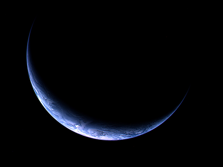 Ein erstes Bild der Osiris-Kamera auf Rosetta während des Anflugs zum letzten Swing-By an der Erde.