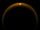 This image shows the first flash of sunlight reflected off a lake on Saturn's moon Titan. The glint off a mirror-like surface is known as a specular reflection. The Visual and Infrared Mapping Spectrometer (VIMS) on NASA's Cassini spacecraft detected this glint on 8 July 2009. It confirmed the presence of liquid in the moon's northern hemisphere, where lakes are more numerous and larger than those in the southern hemisphere. Scientists using VIMS had confirmed the presence of liquid in Ontario Lacus, the largest lake in the southern hemisphere, in 2008. 