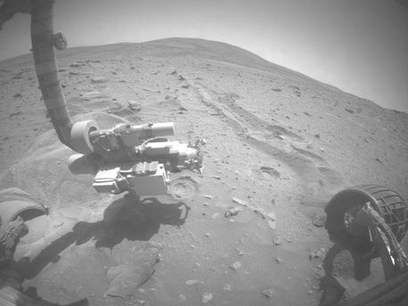 Spirit attempted to turn all six wheels on Sol 2126 (Saturday, Dec. 26, 2009) to extricate itself from the sand trap known as "Troy," but stopped earlier than expected because of excessive sinkage. Telemetry indicates that the rover moved forward 3 millimeters (0.12 inch), left 2 millimeters (0.08 inch) and down (sinkage) 6 millimeters (0.24 inch). The right-front and right-rear wheels did not move. 