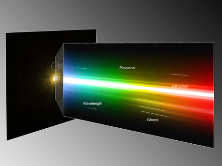 Spektrum eines Exoplaneten Spektrum eines Planeten des HR 8799-Systems.