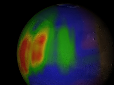 Concentraciones de metano en Marte