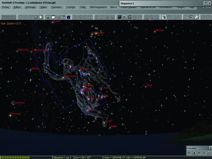 La nébuleuse d´Orion dans Redshift 6 Prestige.