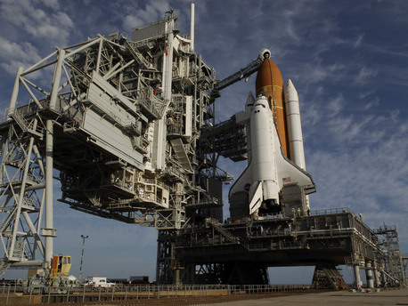 El Trasbordador Espacial Endeavour, listo para el lanzamiento
