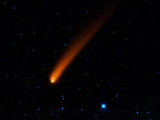 Comet Siding Spring appears to streak across the sky like a superhero. The comet, also known as C/2007 Q3, was discovered in 2007 by observers in Australia. 