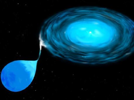 Akkretionsscheibe in einem Doppelsternsystem