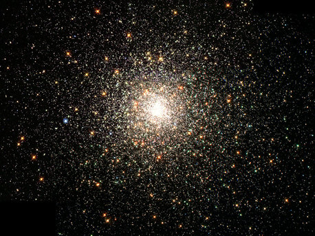 A Hubble Space Telescope image of the typical globular cluster Messier 80, an object made up of hundreds of thousands of stars and located in the direction of the constellation of Scorpius. The Milky Way galaxy has an estimated 160 globular clusters of which one quarter are thought to be ‘alien’. 