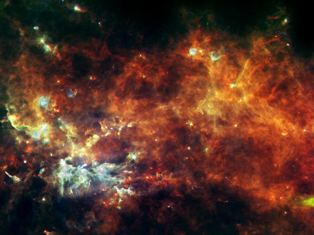 ChaÃ®ne de production d'Ã©toiles dans la constellation du Petit Renard