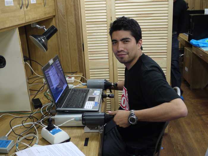 Diego prueba el ordenador de abordo Diego prueba el ordenador de abordo