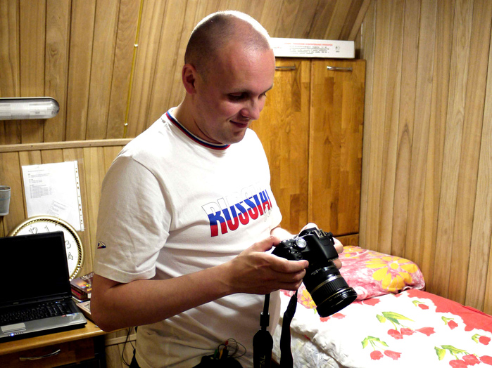 Alexey prueba su cámara