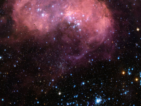 La nebulosa N11 es una activa región de formación de estrellas
