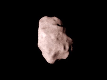 Lutetia Planetoid Lutetia, fotografiert aus 80.000 Kilometer Entfernung beim Anflug von Rosetta.