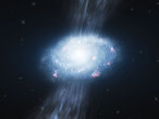 un jeune galaxie avec un disc accretion.