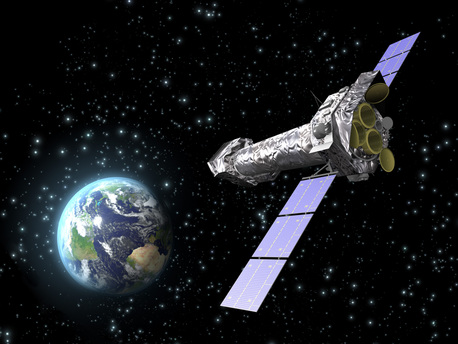 Impresión artística del satélite XMM-Newton.