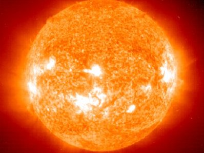 The Sun pictured by the SOHO Extreme ultraviolet Imaging Telescope (EIT) on 28 October 2003.