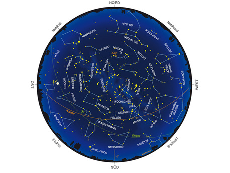 Sternenhimmel im September 2011 Himmelsanblick zur Monatsmitte um 22 Uhr