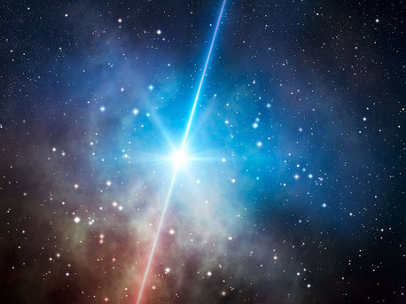 Les sursauts gamma (GRBs pour Gamma-ray bursts en anglais), qui sont des événements de courte durée allant de moins d’une seconde à plusieurs minutes, sont détectés par des observatoires en orbite capables de capter leurs radiations de haute énergie. Toutefois, il y a treize ans, des astronomes ont découvert une émission de radiations moins énergétiques  et de plus longue durée provenant de ces violentes explosions et pouvant durer des semaines voire des années après l’explosion initiale. Les astronomes appellent cela la lueur rémanente du sursaut gamma.
