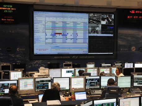 El Centro de Control de ATV durante la simulación del 27 de enero de 2011