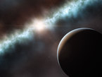 Ein internationales Team von Astronomen hat mit dem Very Large Telescope der ESO die kurzlebige Materiescheibe um einen jungen Stern untersucht, in der gerade ein Planetensystem entsteht. Erstmals konnte dabei ein Begleiter nachgewiesen werden, der für eine große Lücke in der Scheibe verantwortlich sein dürfte. Weitere Beobachtungen müssen zeigen, ob es sich bei dem Begleiter um einen Planeten oder um einen Braunen Zwerg handelt.