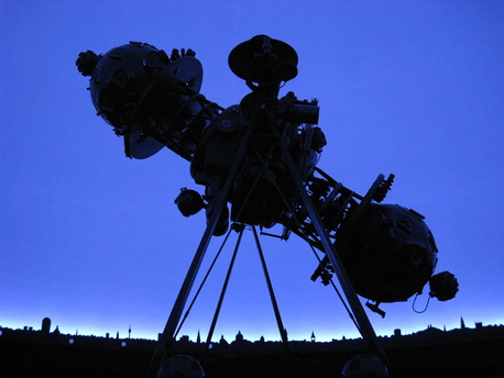 Der Zeiss-Projektor Modell V B im Planetarium der Wilhelm-Foerster-Sternwarte in Berlin.