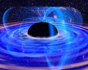 Künstliche Darstellung eines Schwarzen Lochs