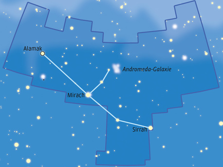 HJ2012_11-Nov_Beobachtungstipp Das Sternbild Andromeda mit unserer Nachbargalaxie M31, meist als Andromedanebel bezeichnet.