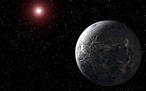 Exoplanet OGLE-2005-BLG-390Lb (künstlerische Darstellung des 2005 entdeckten Objekts, NASA)