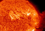 An SDO image captured on June 7, 2011, during which an eruption of solar material mushroomed up and fell down to what appeared to be nearly half the sun's surface. Credit: NASA/SDO and the AIA science team