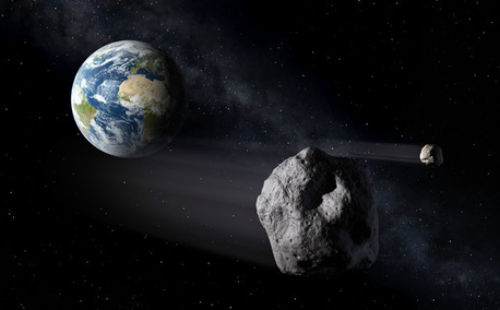 astencounter Ein die Erde passierender Asteroid. (c) ESA - P. Carril