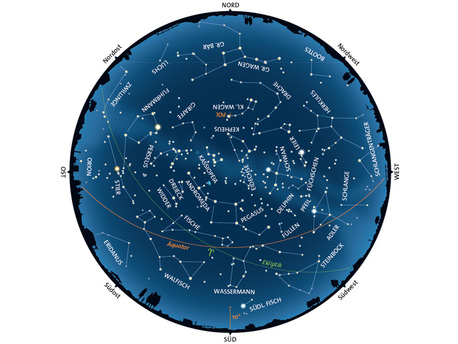 Der Sternenhimmel am 15. Oktober um 22 Uhr MEZ