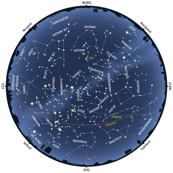 Sternenhimmel Dezember 2016 Der Sternenhimmel am 15. Dezember um 22 Uhr MEZ