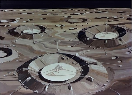 SETIs Traum: Radioteleskope auf der Rückseite des Mondes. Hier wäre ein störungsfreies Empfangen und Senden garantiert