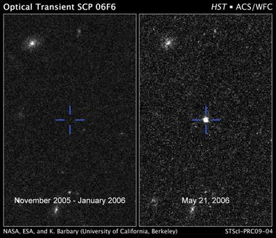 Optical Transient SCP 06F6 Image Credit: NASA, ESA, and K. Barbary (University of California, Berkeley)