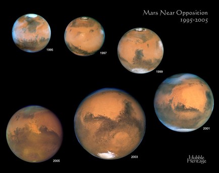 Aufnahmen des roten Planeten 1995-2005